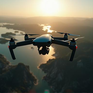 Aerial view captured during drone filming course